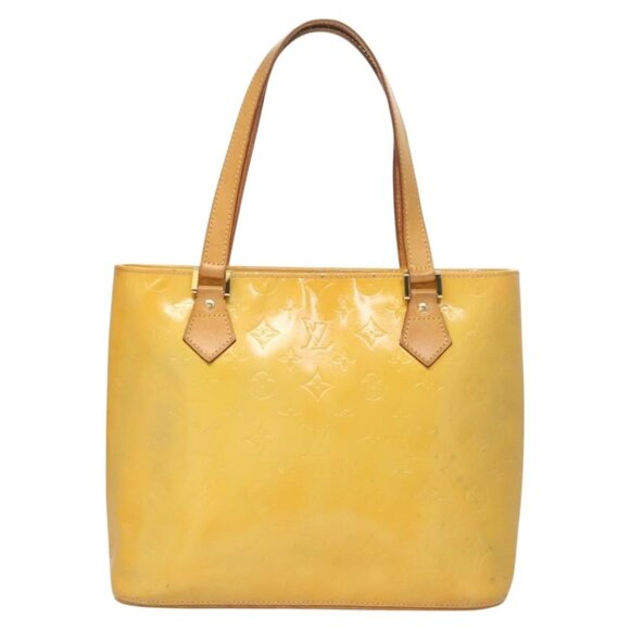 LOUIS VUITTON Monogram Vernis Houston Hand Bag Gris M91053 LV Authentic